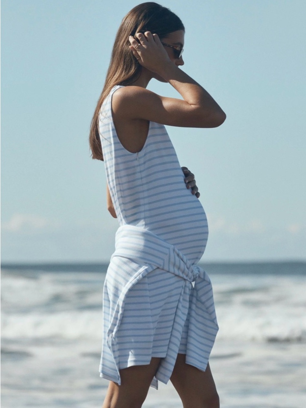 BNWT Blue And White Striped Maternity Dress - Nursing Friendly